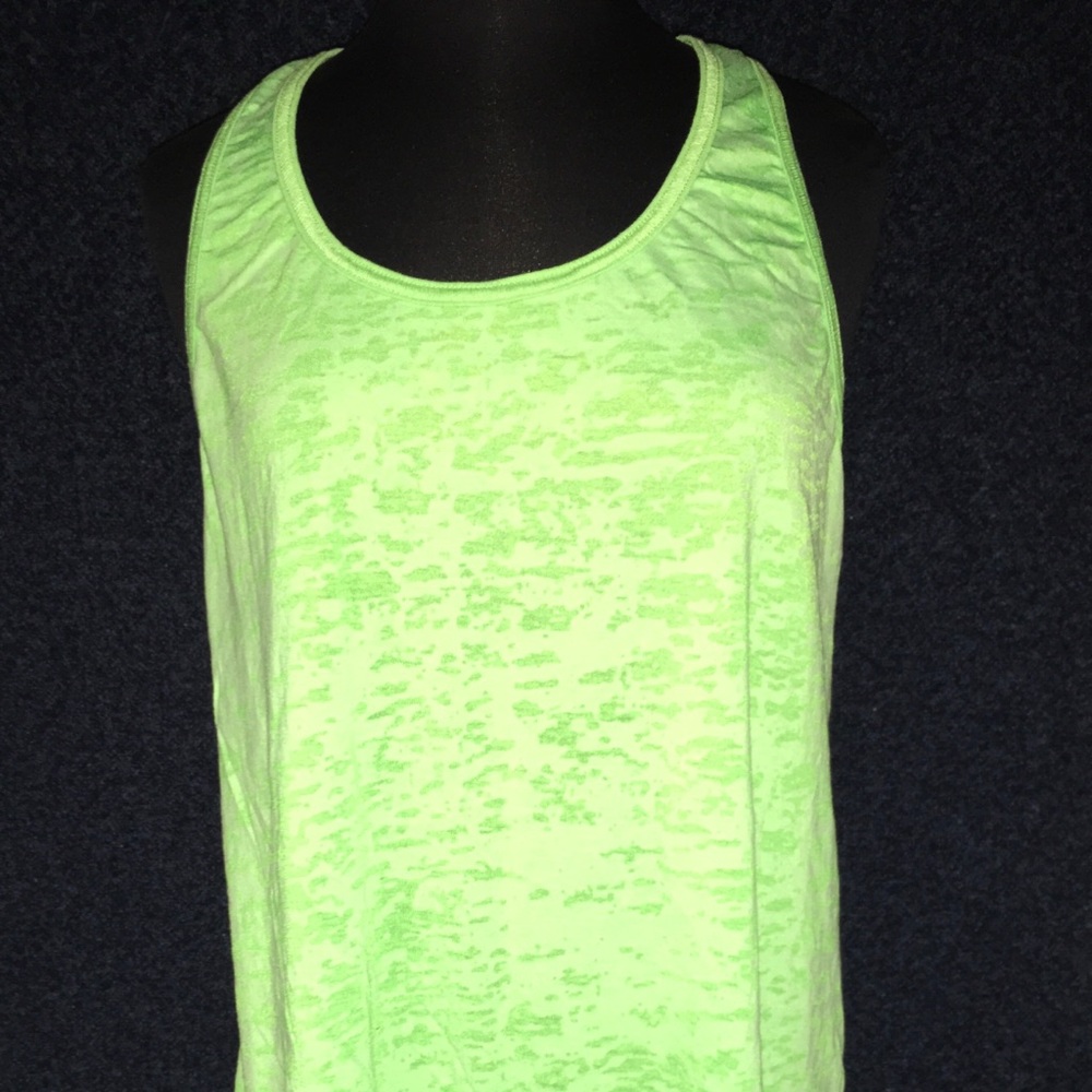 Neon green burnout tank